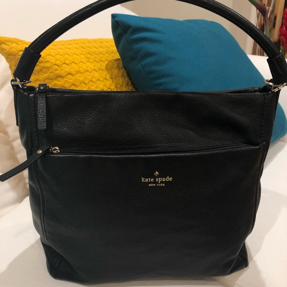 Kate Spade Classic Black Pebbled Leather Bag - Picture 1 of 8